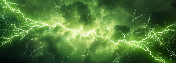 Fototapeta premium Green lightning background
