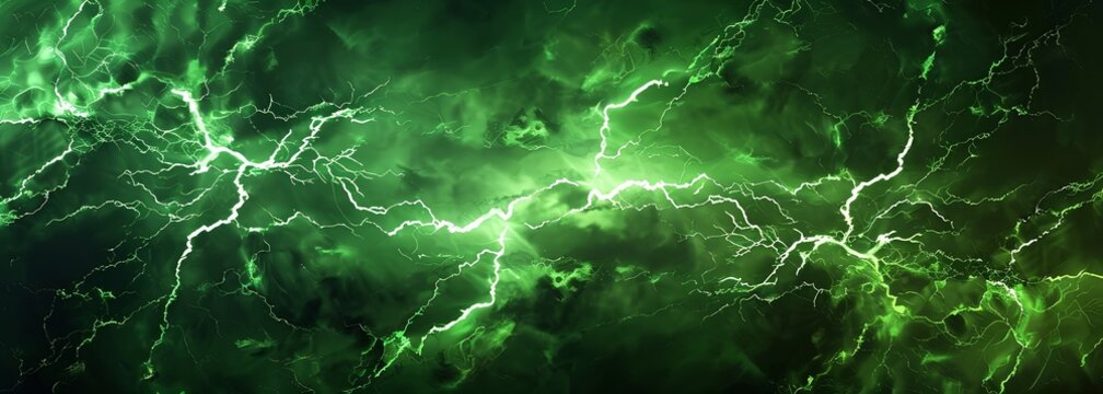 Green lightning background