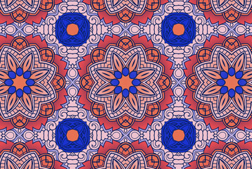 Mandala pattern textile design print bohemian boho batik fabric decorative background abstract india
