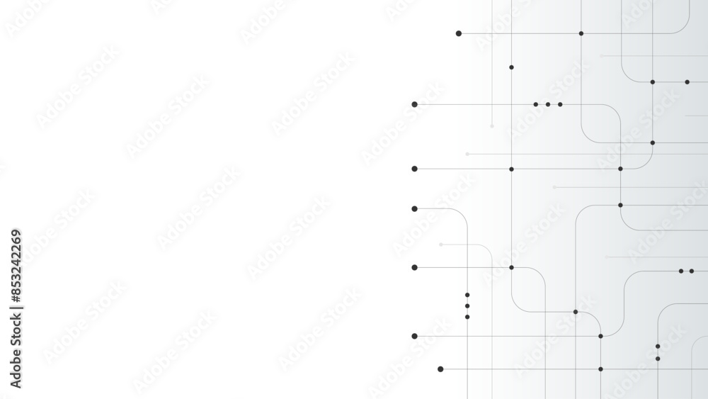 Aufkleber Abstract digital background. Technology background with crossed lines and dots.