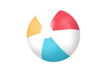 Inflatable ball for beach and water games. Set of beach ball . Realistic beach ball.