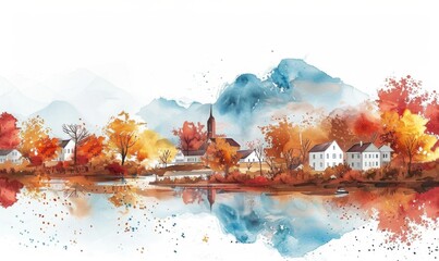 miniature painting Digital illustration, white background