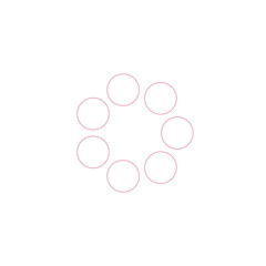 An abstract transparent circular spiral shape design element.