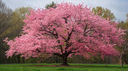 Cherry Blossom Spectacle at Hurd Park, Dover NJ - Green Leaves Summer Version