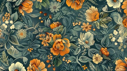 Pattern consisting of lovely floral elements