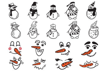 Snowman svg, Cute Snowman face svg, Christmas Snow Man, Christmas svg, Winter Svg, Silhouette svg, Winter Holiday Snowman svg, Let It Snow svg, Digital cut file, Christmas ornament svg bundle