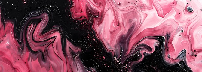 Obraz premium Mixed pink and black paint background