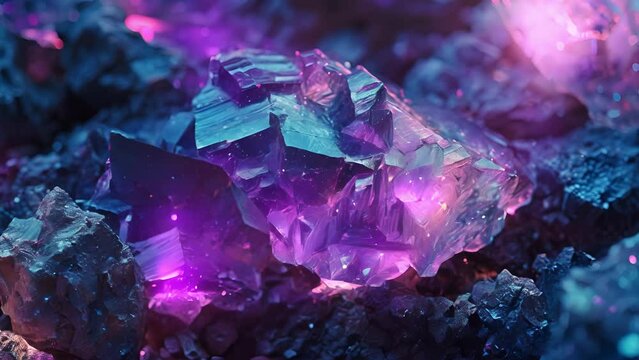 Neon Glow The texture of this fluorescent mineral is smooth and sleek but it emits a bright neon glow under UV light.