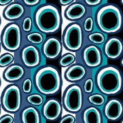 Summer print ethnic seamless magic eyes pattern for wrapping paper and fabrics