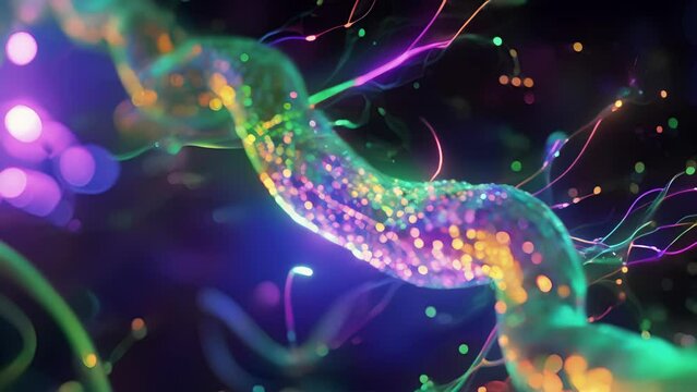 A fluorescence microscopy animation showing the release of CO2 as a byproduct of the citric acid cycle in cellular respiration.