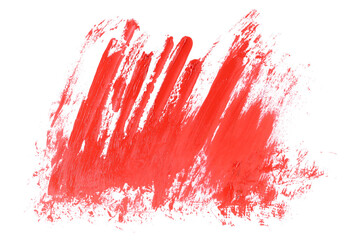 Grunge brush strokes oil paint isolated on white background