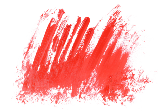 Grunge brush strokes oil paint isolated on white background