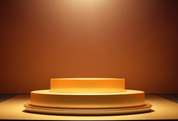 Obraz premium Golden Display Podium create with ai