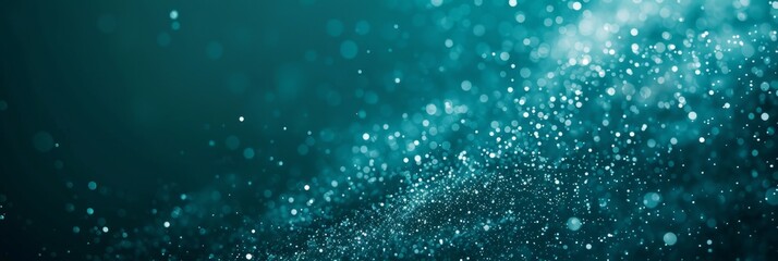 Dark teal background with tiny white particles scattered, creating a sleek and modern look with plenty of free space
