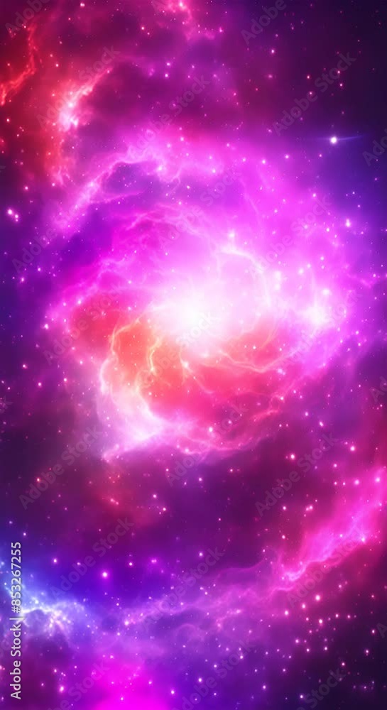 Poster a colorful animated space nebula background created with some elements made with 4k
