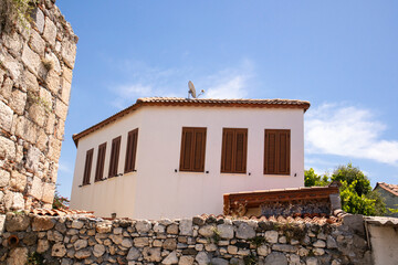 Restored historical house in the castle of the cittaslow city of Seferihisar