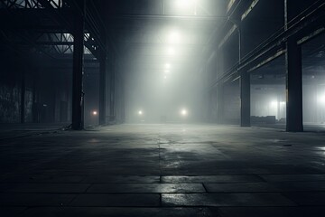 Abstract; Grunge Aesthetics; Concrete Floor; Enigmatic Fog; Artistic; Mystery; Atmospheric; Dark; Texture; Background; Urban; Ephemeral; Moody; Industrial; Surreal; Ambiance; Desolate; Gritty; Urban