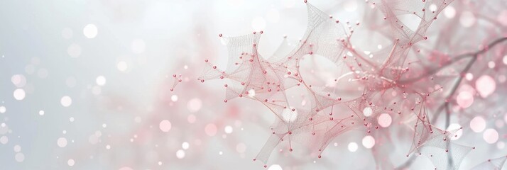 Light grey background with subtle tech web patterns and delicate