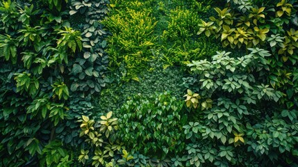 Obraz premium Green Plant Wall as a Nature Backdrop