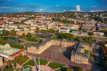 Schlossplatz in Stuttgart, Germany, travel landscape