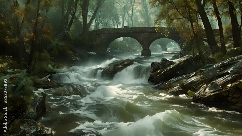 Poster the sight of the water flowing over rocks and under bridges had a hallucinatory effect making it dif