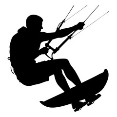 kite surfer silhouette