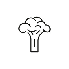 Broccoli icon. Simple broccoli icon for social media, app, and web design. Vector illustration
