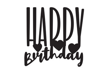 Fototapeta premium Happy birthday cake topper SVG bundle, happy birthday, cake topper cut file, laser cut cake, topper file, vector cake, topper file