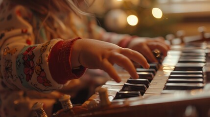 little childer playing toy musical