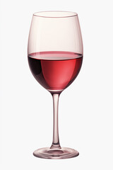 Glass of Malbec wine, isolated on white background
