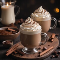 Cozy Winter Evening with Irish Cream Coffee and Cocoa Sprinkles