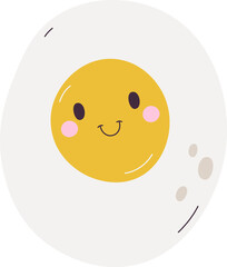 Fried Egg Breakfast Cartoon Character