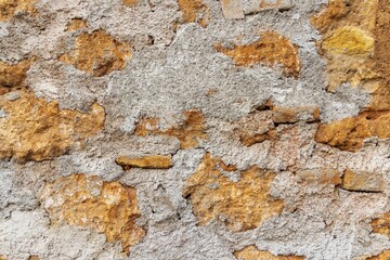 Naklejka premium Old stone and cement in wall. Crete.