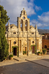 Fototapeta premium Europe, Greece, Crete, Rethymno. Venetian Baroque, 16th C. Eastern Orthodox Monastery. The Holy Monastery of Arkadi.