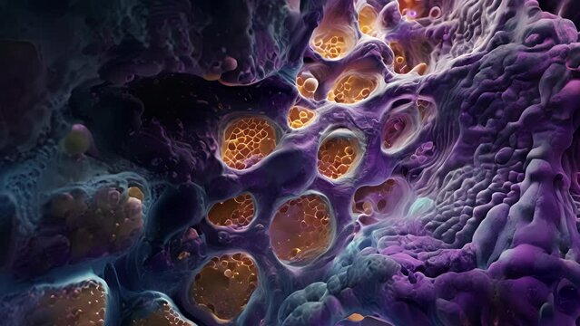 Hepatocytes line the walls of liver sinusoids ready to absorb nutrients and perform vital metabolic functions.