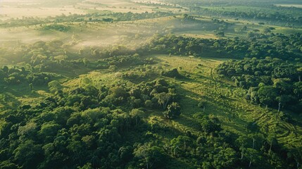 Lovely aerial landscape viewing