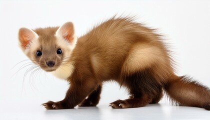 Obraz premium marten on white background
