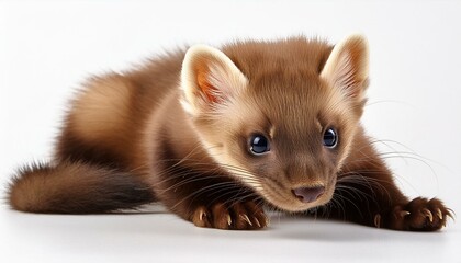 Obraz premium marten on white background