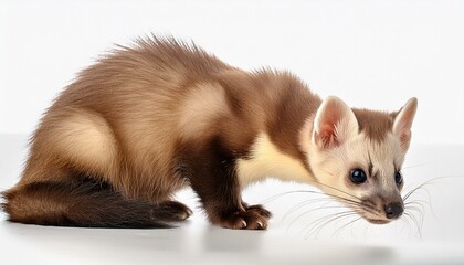 Fototapeta premium marten on white background