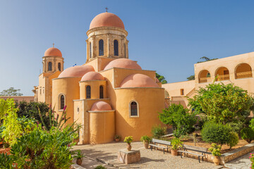 Europe, Greece, Crete, Akrotiri. Agia Triada (Holy Trinity) Monastery.