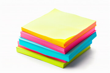 a colorful sticky note on isolate white background 