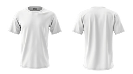 White men's t-shirt on white baclkground