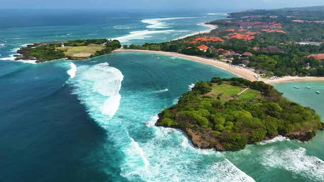 View of Nusa Dua resort area in the vicinity of Denpasar in southern Bali, Indonesia