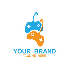 Game Console ,Game Controller Illustration symbol template. tihs logo ideal for gaming and entertainment industry