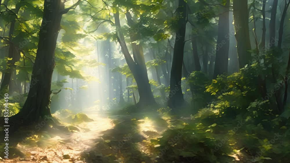 Poster the forest floor was illuminated by a soft celestial light casting shadows that seemed to dance in t