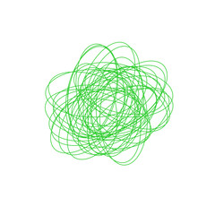 An abstract grunge scribble circular shape outline design element.