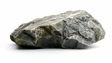 Stone wall rock podium platform isolated on white wallpaper background