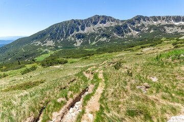 Summer Landscape of Rila mountain near Granchar Lake, Bulgaria