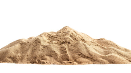 Fototapeta premium Desert sand pile, dune isolated on transparent white background, clipping path