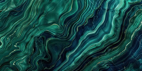 Obraz premium A close-up green and navy palette marquetry texture wallpaper, abstract